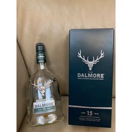 蘇格蘭Dalmore 大摩15年威士忌 空酒瓶+空盒（700ml)