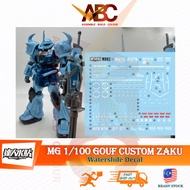 (Master) Waterslide Decal - MG 1/100 Gouf Custom (Fluorescent) MS-07B-3 Model Kit Water Sticker M002