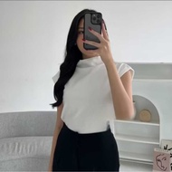 Lea Top - Basic Inner Sleeveless Turtleneck - Sleeveless Inner Top