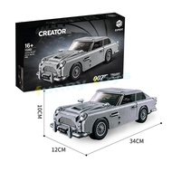 James Bond DB5รถคลาสสิก007รุ่นบล็อกตัวต่อ (1290 +/ชิ้น) บล็อกตัวต่อ10262บล็อกสำหรับต่อประกอบของเล่นผ