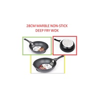 28CM MARBLE NON-STICK DEEP FRY WOK