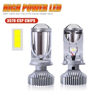 AUTO 3 Color H4 LED Bulb with Mini Projector Lens H4 LED Conversion Kit Automobiles Hi/Lo Beam LED H