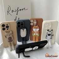 Creative 3D Animal Foldable Stand Case For Realme GT Neo5 SE Neo3 Master GT2 X7 Pro Ultra Q3S Q3i Q3