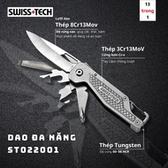 Dao đa năng cao cấp 13 trong 1 hiệu SWISS+TECH chất liệu 3Cr13 có khả năng chống ăn mòn và mài mòn c