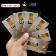 Baby Gold 0.001 Gram PAKET ISI 50 PCS Emas Kecil 0.001 Gram Logam Mulia 24 Karat