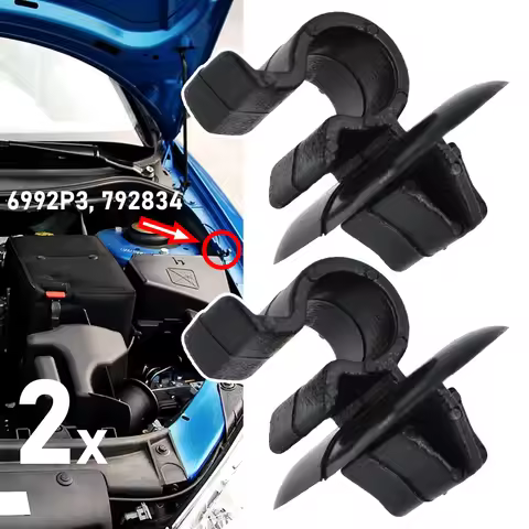 2x Bonnet Rod Hood Support Prop Stay Clip Holder Clamp 792834 For Peugeot 1007 106 206 306 3008 407 