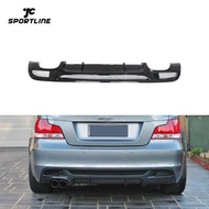 Black Painted FRP E82 Rear Bumper Lip Quad Pipes for BMW E82 E88 125i 128i 135i M Sport 12-13