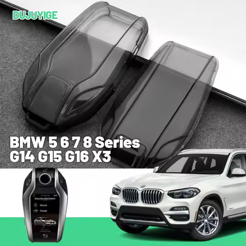 Clear TPU Car Key Case For BMW 5 6 7 8 Series G14 G15 G16 X3 X7 I8 M8 X6M Key Fob Cover Protector Sh