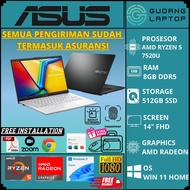LAPTOP BARU ASUS VIVOBOOK GO 14 E1404FA FHD 554/FHD 555 AMD RYZEN 5 7520U RAM 8GB DDR5 SSD 512GB 610