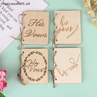 mumu 2PCS Wedding Vow Books Wedding Vow Notebook Creative Sturdy Kraft Paper Handbook .