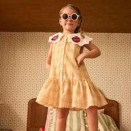 จัดส่ง 19 DEC lookbookpetite tulip dress yellow scott เดรสเด็กผู้หญิง รุ่น ทิวลิป ลายตารางสี เหลือง