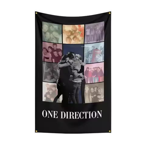 3x5 Ft Heavy Rock O-One Directions 1D Flag Polyester Digital Printing Banner for Bedroom Wall Art Ou