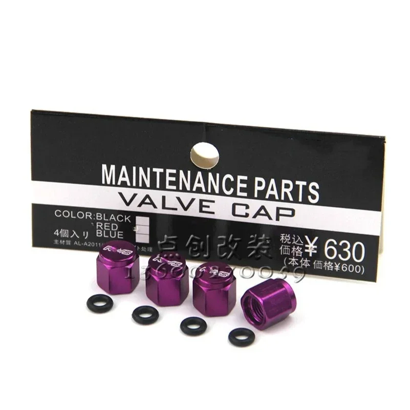 RAYS Car Bicycle Motorcycle Wheel Tyre Tire Air Aluminum Alloy Valve Caps Stem Cover Hexagonal Tyre