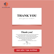 Thank You Card, Thank You Card, Thank You Card - Size 9x5,4cm - Elegant Black and White Matte Lamina