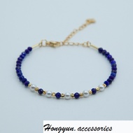 Hongyun Hongyun-ew--Live Broadcast Manufacturer Supply Natural 5A Lapis Lazuli Bracelet Klein Sapphi