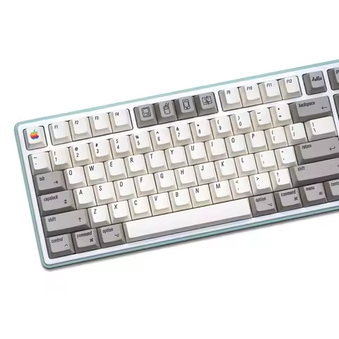 MAC Retro English Korean Cherry Profile PBT Dye Sublimation Top Print Keycaps for 75/87/98/104/108 M