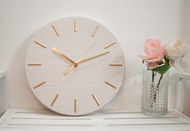 木紋時鐘-靜音時鐘-WE CAN HOUSE 禮物/居家/掛鐘/簡約/裝飾/木質