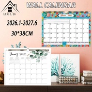 [SG] 2026 Wall Calendar 18 Months English Calendar A3 Size 2026.1-2027.6 Time Management Monthly Pla