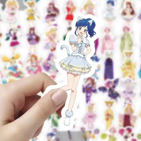 10/30/60pcs Aikatsu Anime Stickers Cute Girls Hoshimiya Ichigo Sticker Kiriya Aoi Shibuki Ran Arisug
