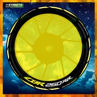 For Honda CBR250RR CBR 250RR reflective motorcycle wheel 17 inch sticker racing fairing wheel decal 