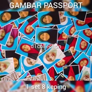 8 pcs Cetak / Cuci Gambar Passport Photo Print