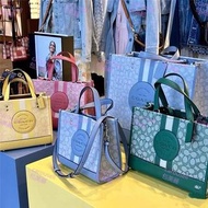 Coach DEMPSEY TOTE 22 IN SIGNATURE JACQUARD WITH STRIPE AND COACH PATCH (COACH C8417) 馬卡龍色 另有夏日新款Coa