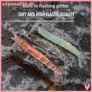 zzynnall5h 20PCS Mini Soft Worm Shrimp Fishing Lure 0.4g/40mm Artificial Baits Bass Silicone Fishing