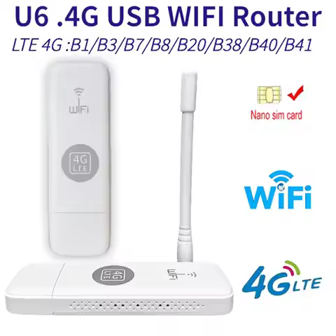 4G WiFi Router Portable LTE USB 4G Modem Nano SIM Card with Antenna 150Mbps WiFi Pocket MIFI Hotspot