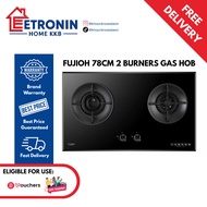 Fujioh 78CM 2 Burners Gas Hob with 1 Double Inner Flame Burner FH-GS7020 FH-GS 7020 SVGL PUB | LPG