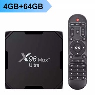 -รุ่นใหม่สเปคแรงมาก- X96Max Plus Ultra  Wifi 2.4/5G Bluetooth 4.1 CPU Amlogic S905X4 Android 11 รองรับLAN100M Smart tv Box