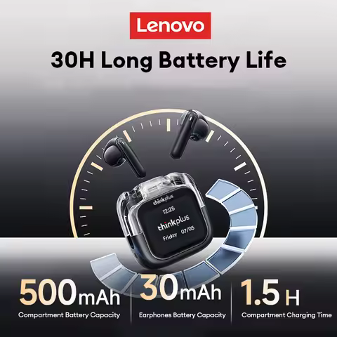 New Lenovo LP70 PRO Touchscreen Earburds Wireless Bluetooth 5.4 HIFI Stereo Earphones 30H Long Endur