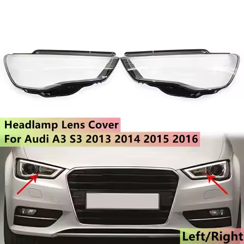 Left/Right Front Headlamp Headlight Lens Cover For Audi A3 2013 2014 2015 2016 Transparent Lampshade