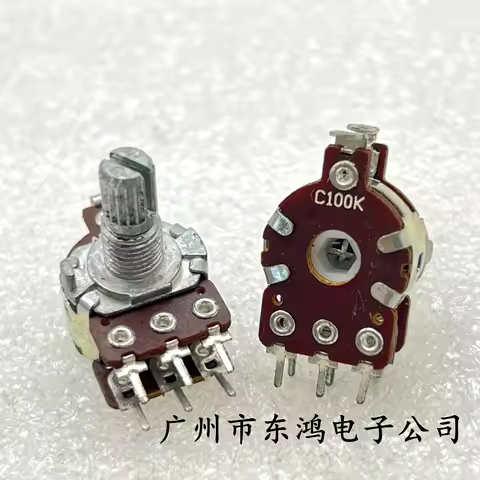 1 PCS RK16 potentiometer dual A100K C100K shaft length 15mm with tap