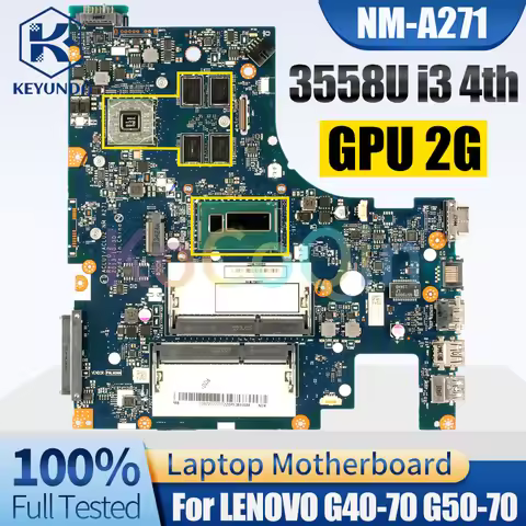 For LENOVO G40-70 G50-70 Notebook Mainboard NM-A271 3558U i3 4th Gen 216-0856050 2G 11S90006506ZZ La
