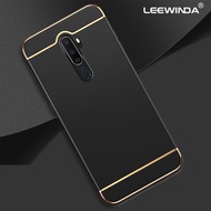 LEEWINDA For OPPO RenoZ Reno2Z Reno 2 Phone case,Luxury Matte plating Gold Hard Cases Removable 3 in 1 Fundas covers