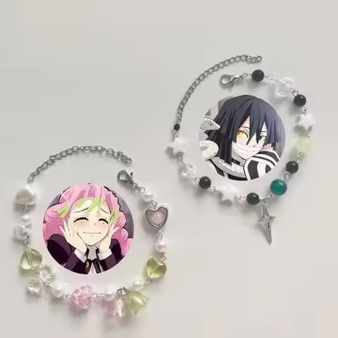 Obanai and Mitsuri Kanroji inspired bracelet Demon Slayer Bracelet