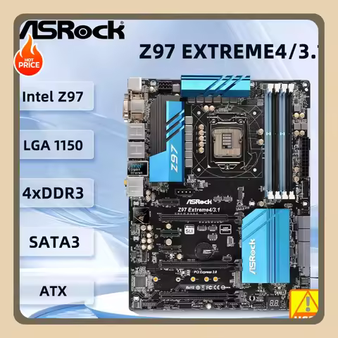 Used Z97 Extreme4/3.1 Motherboard LGA 1150 Intel Z97 DDR3 32GB support i7-4790 i7-4770T i5-4430 i3-4
