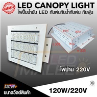 Canopy Light ledโคมไฟปั้มน้ำมันไฟฝังฝ้าเพดาน LED 200w 150w 120w 100w ต่อไฟตรง 220v