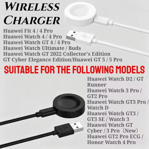 Wireless Integrated Charger for Huawei Watch 5 4 3 D Ultimate Buds GT6 GT5 GT4 GT3 GT2 Pro ECG GT Cy