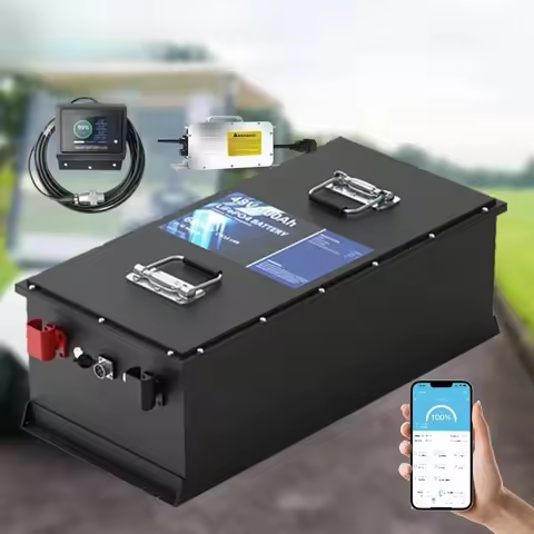 Bluetooth BMS 48 Volt LiFePO4 Battery 24V 36V 48V 72V 72AH 100AH 200AH 300AH Lithium Golf Cart Batte