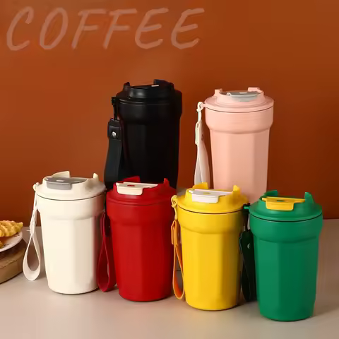 420ML Stainless Steel Thermo Cafe Coffee Mug Car Thermos Mug LeakProof Travel Thermos Coffee Cup Por