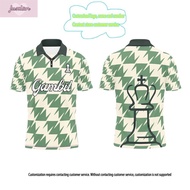 Green Gambit Checkmate Jersey Retro Collar Shirt Sublimation Jersey Custom Name Retro Viral
