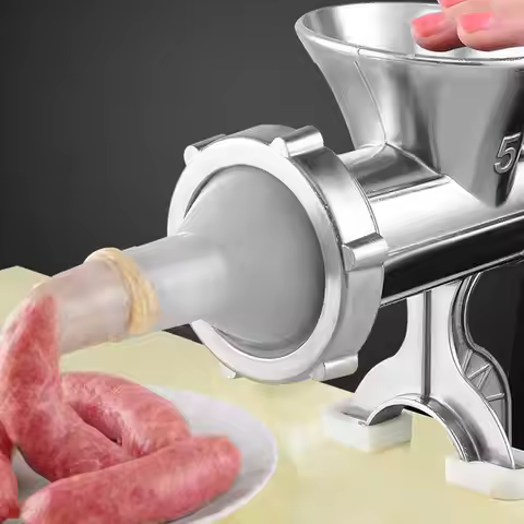 Quickly Manual Meat Grinder Hand Crank Non-Slip Meat Mincer Stable Sausage Maker Butcher Shop Space-