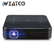 WZATCO D13 Android Mini Pocket Projector 4K Smart Pico DLP Portable LED WIFI Built-in Baery Home Theater Beamer Proyecto