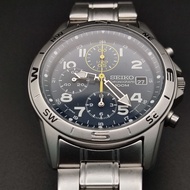 Authentic Seiko 7T92 - 0DX0 Chronograph Blue Dial Men Watch