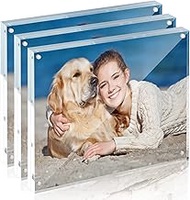 TWING Acrylic Frame,3 Pack 8x10 Acrylic Picture Frame Magnetic Frame Thickness 10+10MM Clear Picture