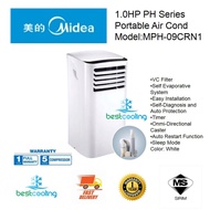 Midea (MD-MPH-09CRN1/MD-MPO-10CRN1) 1.0HP Portable Air Conditioner  R410A Gas Non-Inverter