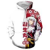Inuyasha Sesshoumaru Anime Hoodie 3d Printed Jacket Men/women Harajuku Boys Hoodies Unisex Casual Streetwear Sweatshirt Pullover