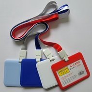 Employee card, name tag + string, card slide cover, employee card, silk fabric card string