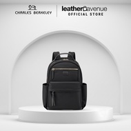 Charles Berkeley TAYLOR Lightweight Water-Resistant Nylon Backpack fits 12" Laptop iPad Tablets Key 